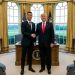 Cristiano Ronaldo and then-U.S. President Donald Trump in the Oval Office of the White House.